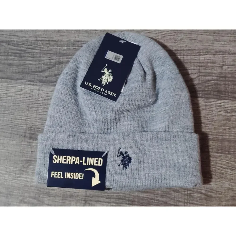 U.S. Polo‎ Assn. Men's Sherpa Lined Beanie Men's / Unisex / Adults Hat One Size